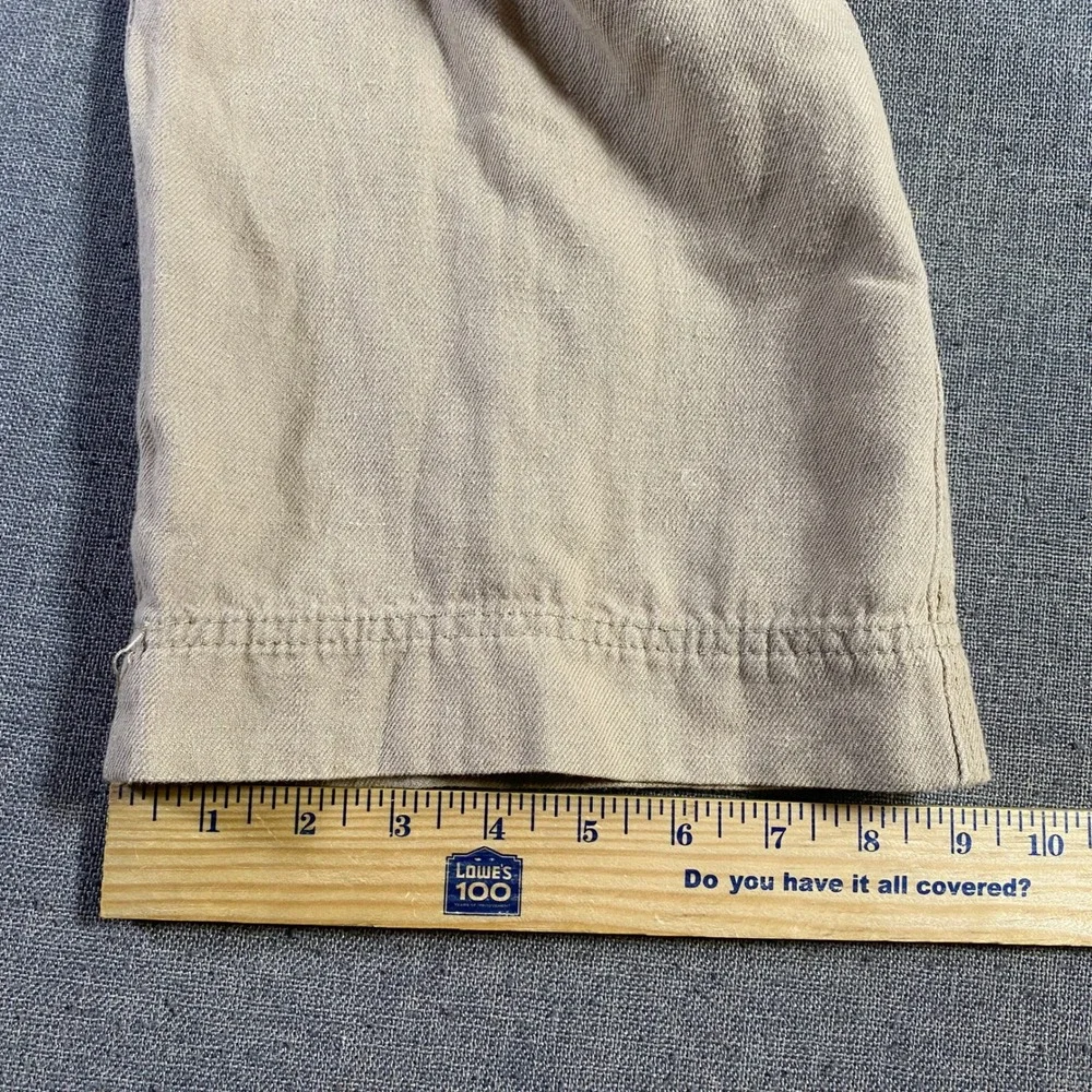 All-Son Mens Beige Cotton Blend Casual Drawstring Pants Size 34 Lightweight